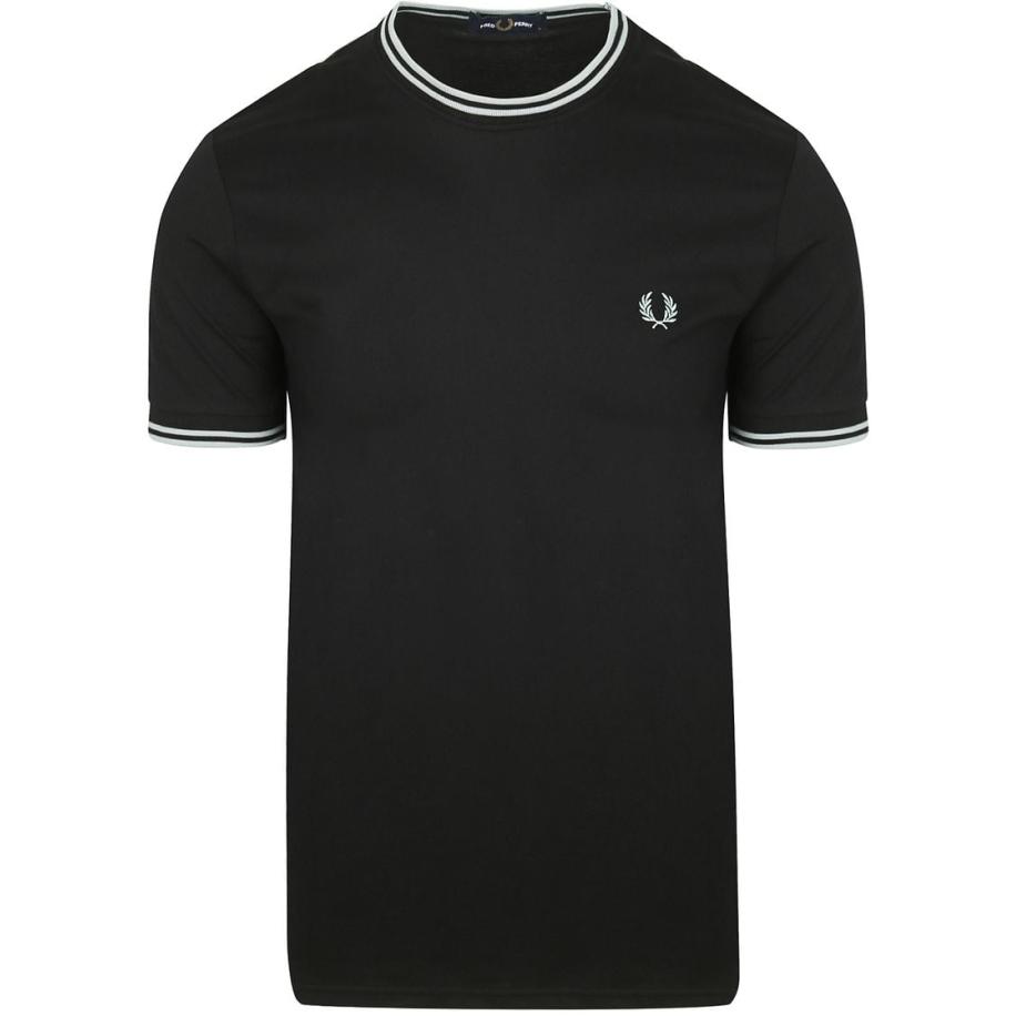 Fred Perry M1588 Twin Tipped T-shirt Zwart Zwart