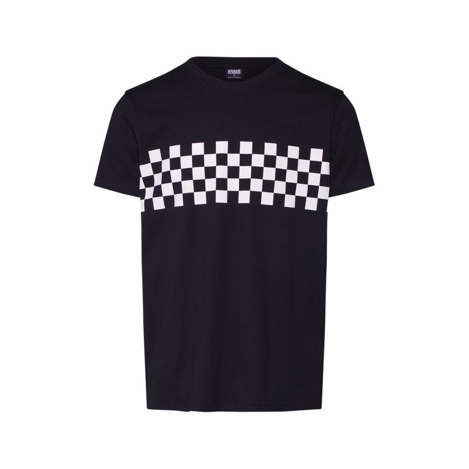 Urban Classics Urban Classics Shirt Check Panel zwart / wit -