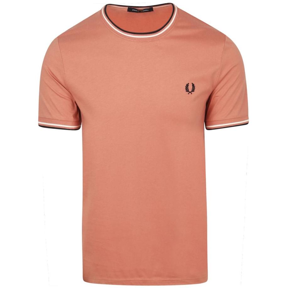Fred Perry M1588 Twin Tipped T-shirt Roze Roze
