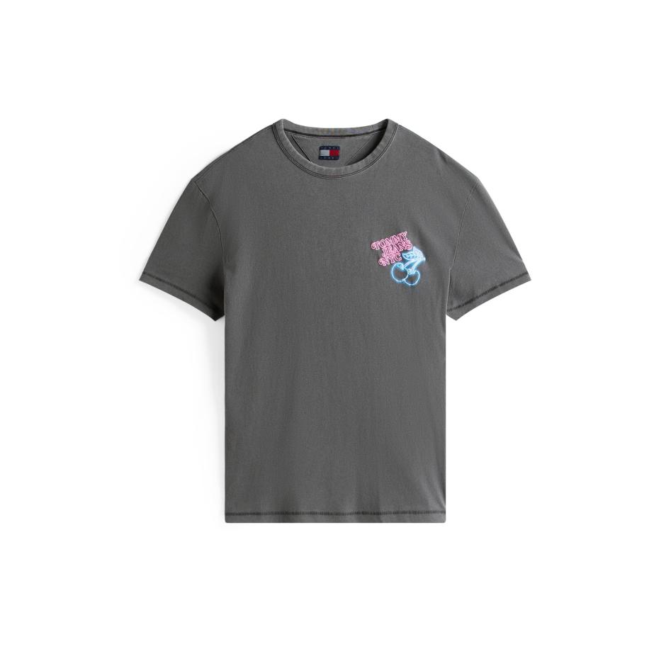 Tommy Jeans Tommy Jeans Shirt NOVELTY FAIR neonblauw / rosa / zwart / wit -