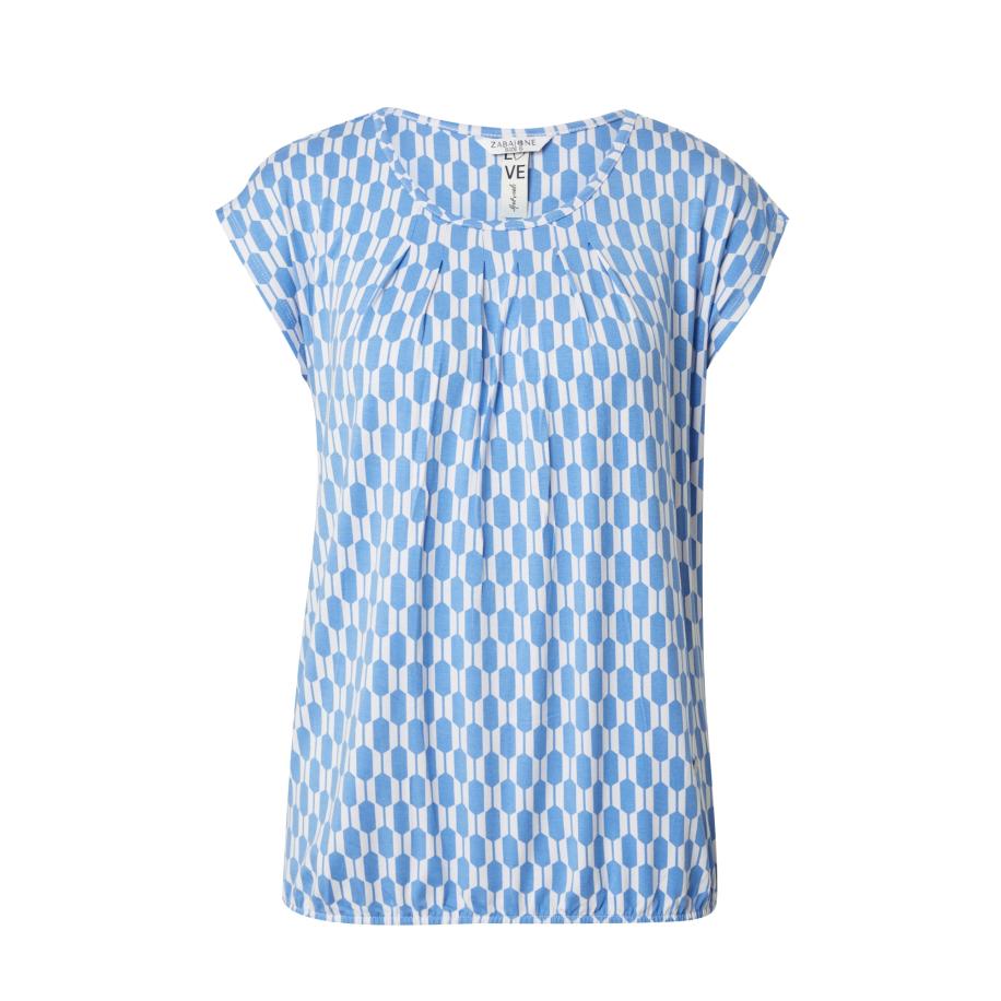 ZABAIONE ZABAIONE Shirt Mi44nou azuur / wit -