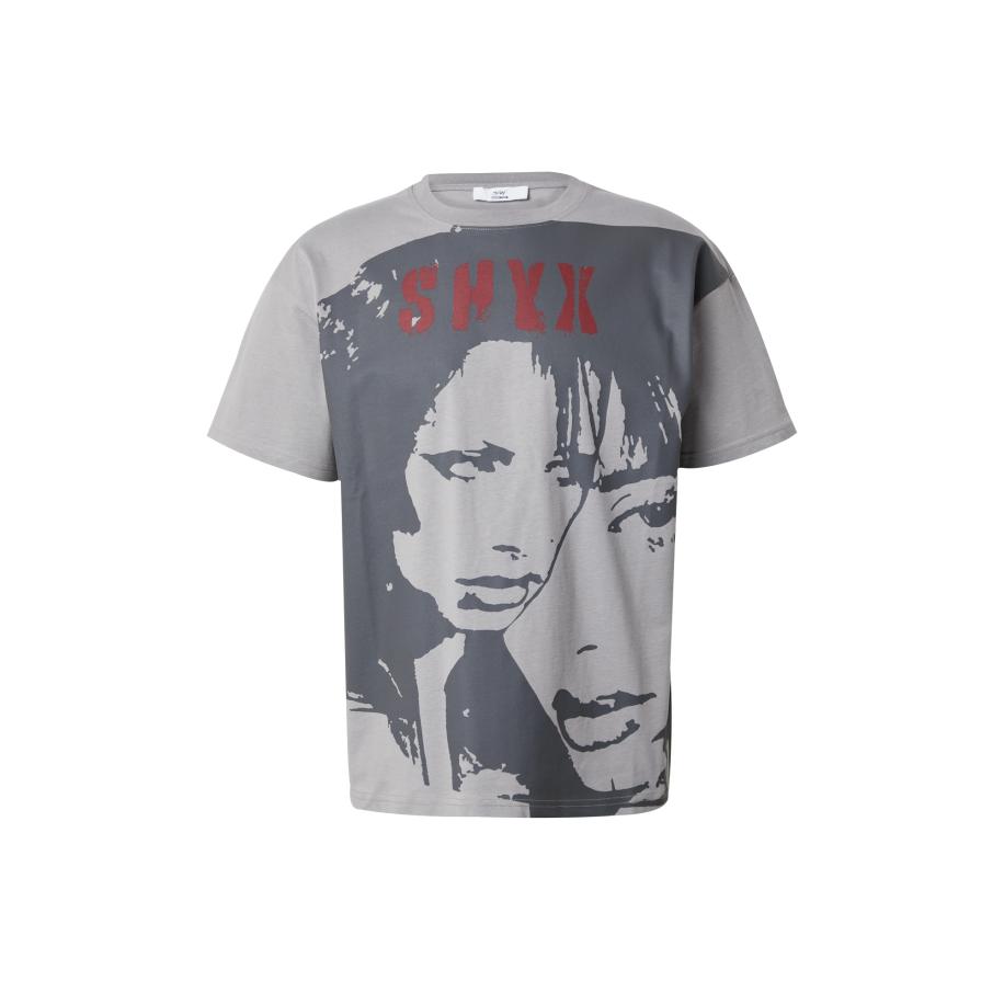 SHYX SHYX Shirt grijs / grafiet / rood -