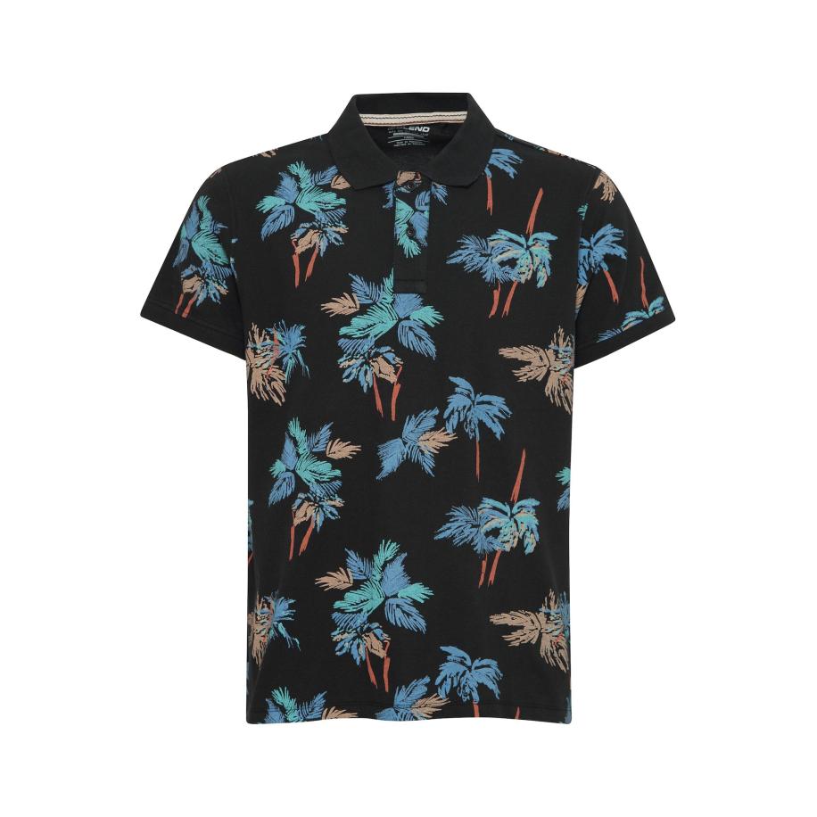 Blend BLEND Shirt turquoise / lichtblauw / oranje / donkerrood / zwart -