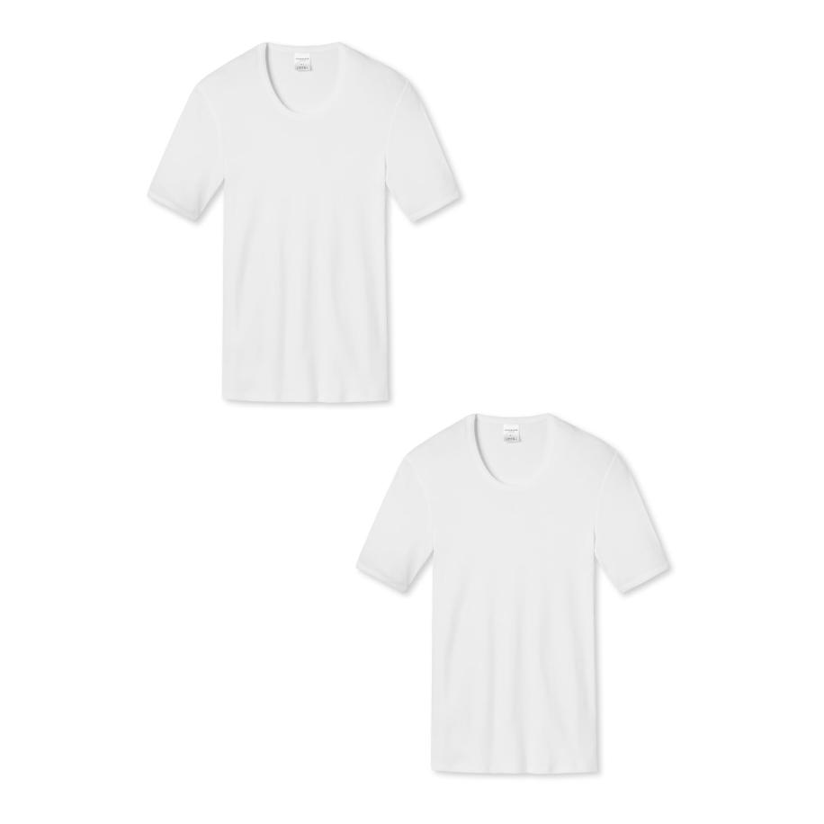 Schiesser SCHIESSER Onderhemd Essentials Feinripp wit -