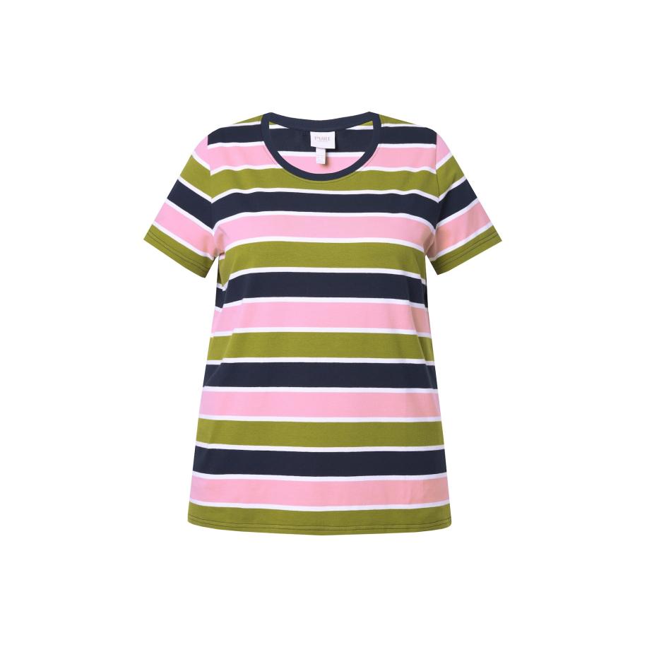 Ulla Popken Ulla Popken Shirt marine / kaki / rosa / wit -