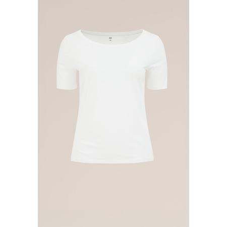 WE Fashion Dames T-shirt - Curve - Wit - Biologisch katoen - Plus Size Maat: 52