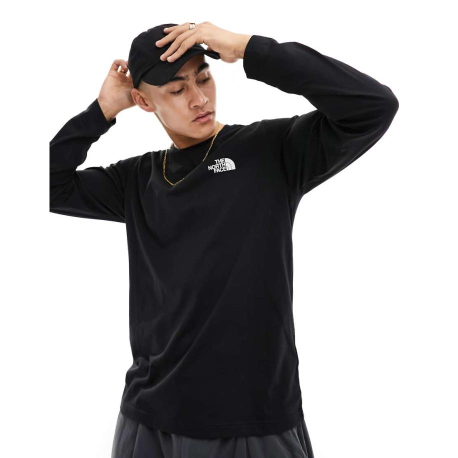 The North Face - Simple Dome - T-shirt met lange mouwen en logo in zwart Zwart
