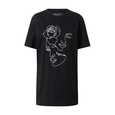 Merchcode Merchcode Shirt One Line Rose zwart / wit