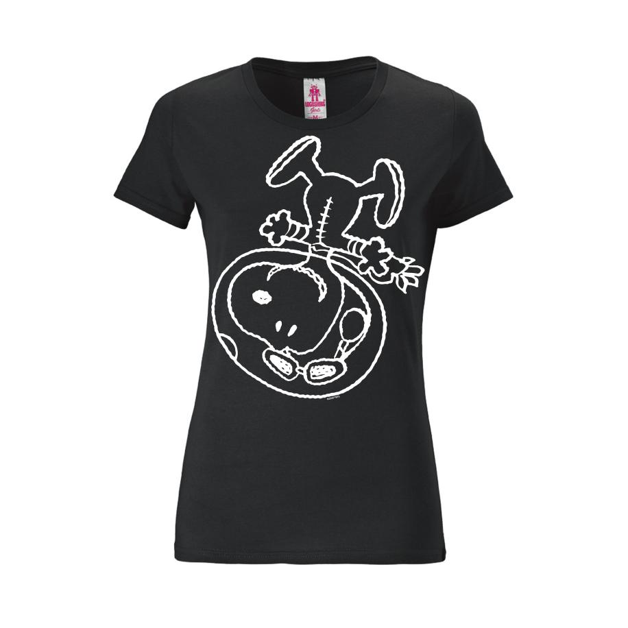 LOGOSHIRT Shirt Snoopy - Astronaut zwart / wit Zwart