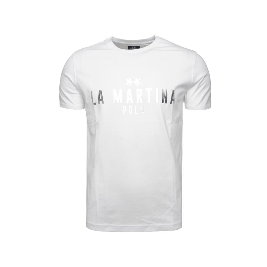 La Martina La Martina Shirt Mar322 zilver / wit -