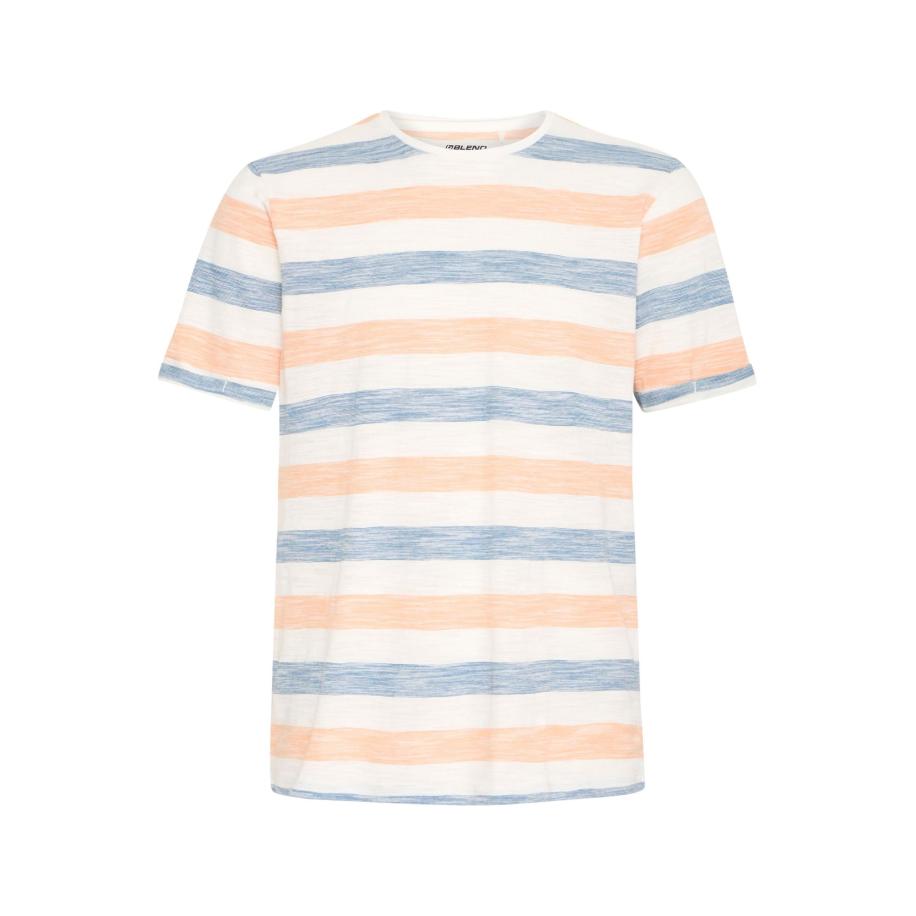 Blend BLEND Shirt BHJelani blauw / lichtoranje / wit -