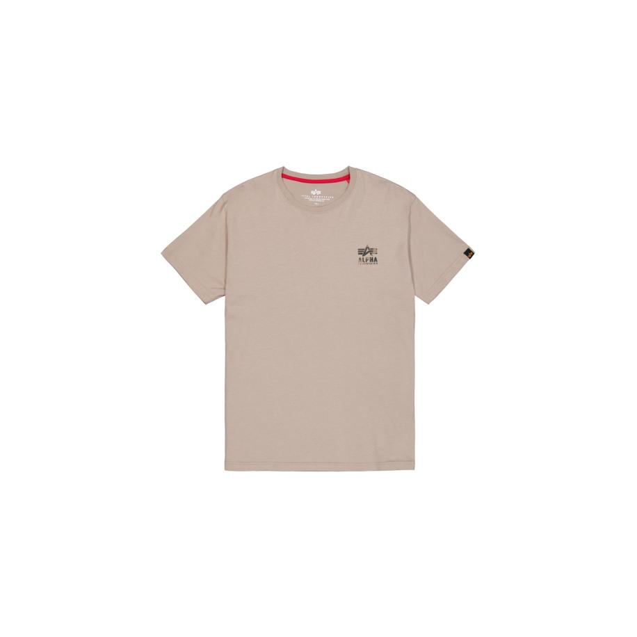 ALPHA INDUSTRIES Shirt donkerbeige / zwart Bruin