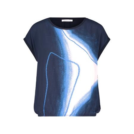 Betty & Co Betty & Co Shirt lichtblauw / donkerblauw / wit