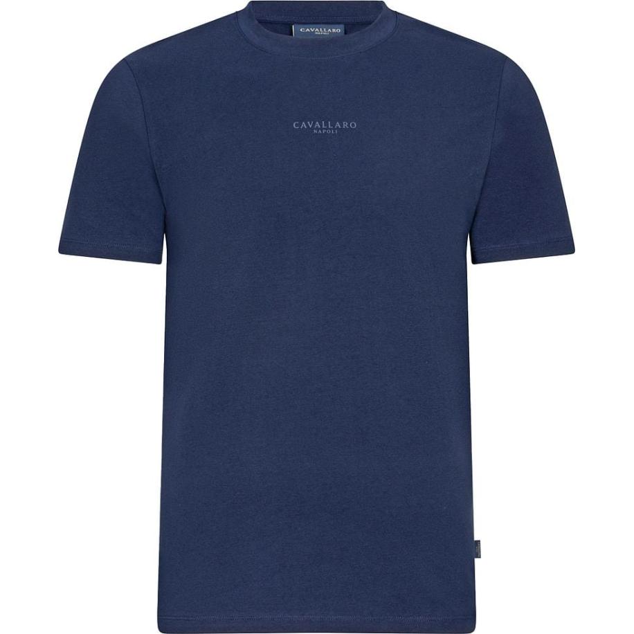 Cavallaro Darione T-Shirt Logo Navy Blauw