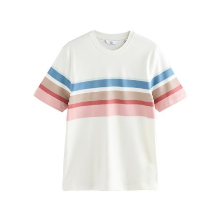 Next Next Shirt ecru / blauw / mokka / rosa