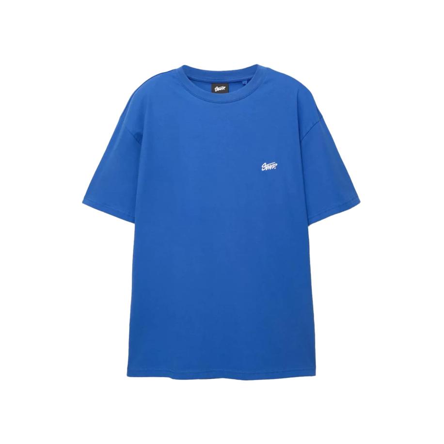 Pull&Bear Pull&Bear Shirt STWD blauw / wit -