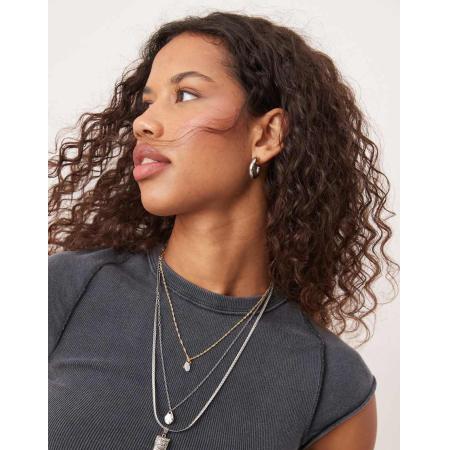 Free People Geribbeld baby T-shirt met raglanmouwen in zwart met wassing