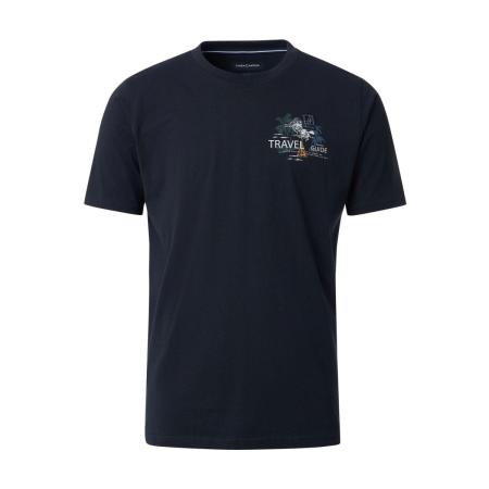 Casa Moda T-Shirt ronde hals blauw, Effen