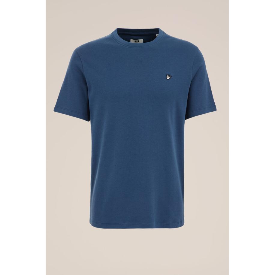 Fundamentals heren T-shirt - Slim Fit - Donkerblauw - Katoen - Maat: M Blauw