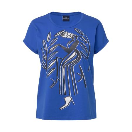 LAURASØN LAURASØN Shirt hemelsblauw / zwart / wit