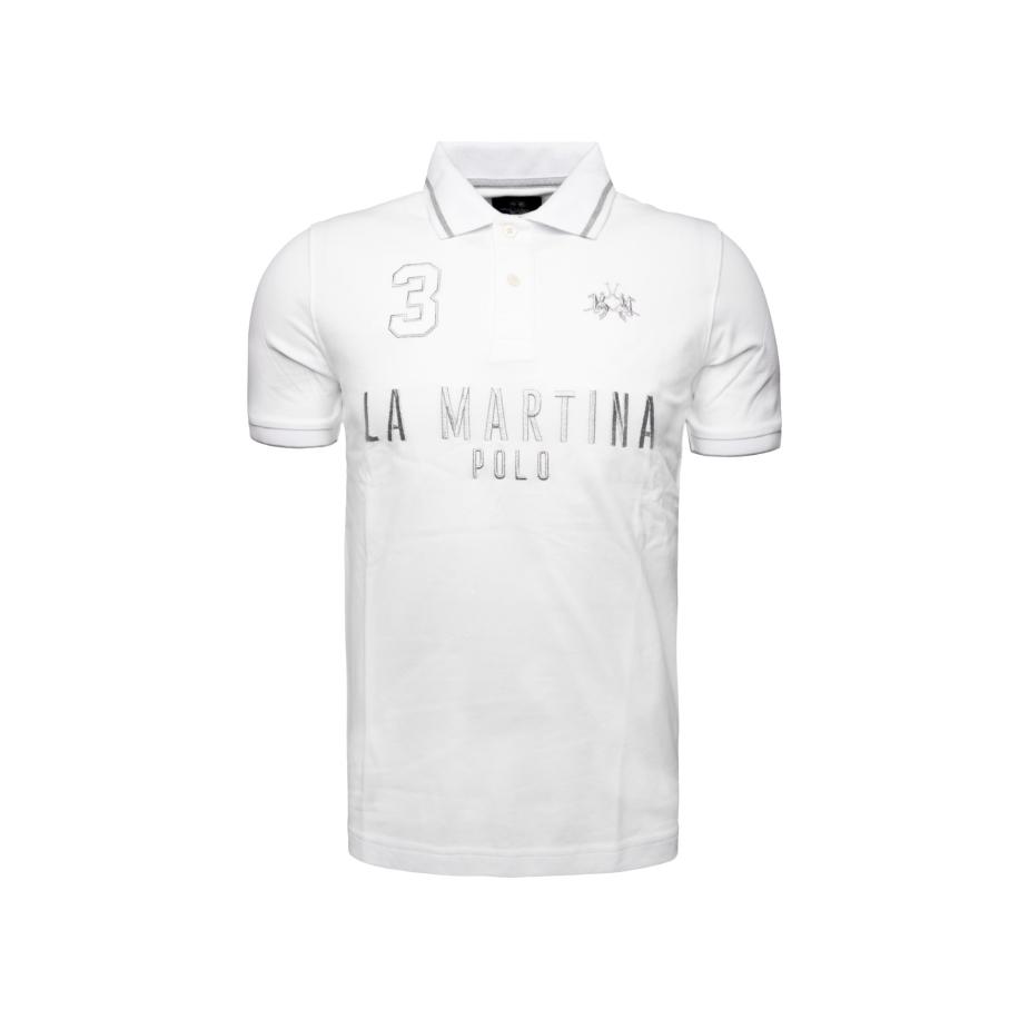 La Martina La Martina Shirt MAP320 grijs / wit -