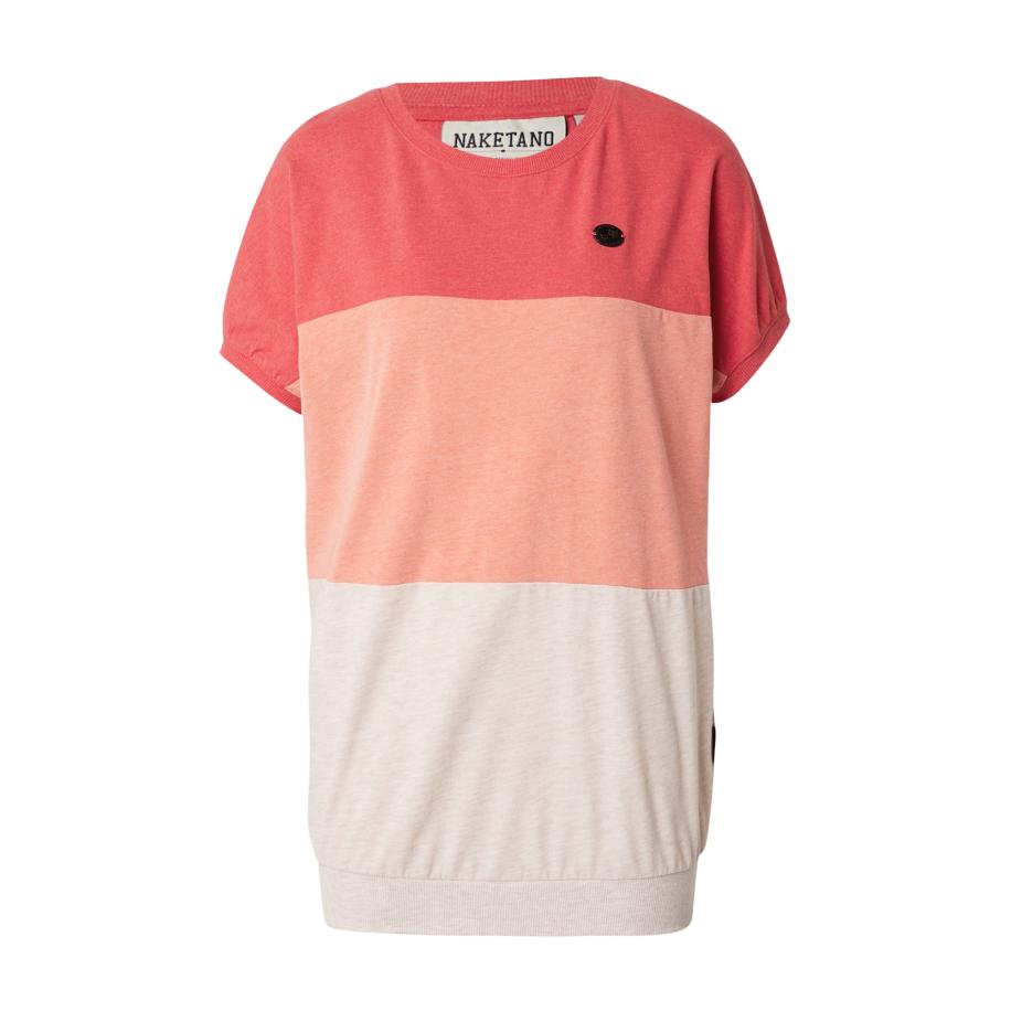 Naketano naketano Shirt abrikoos / lichtrood / wolwit -