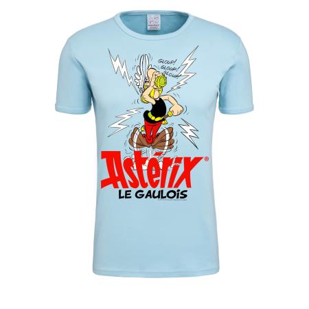 LOGOSHIRT Shirt Asterix - Magic Poison lichtblauw / bruin / geel / zwart