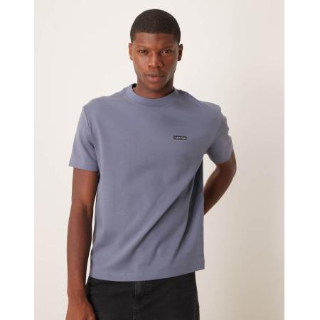 Calvin Klein Jeans - T-shirt met logolabel in grijs