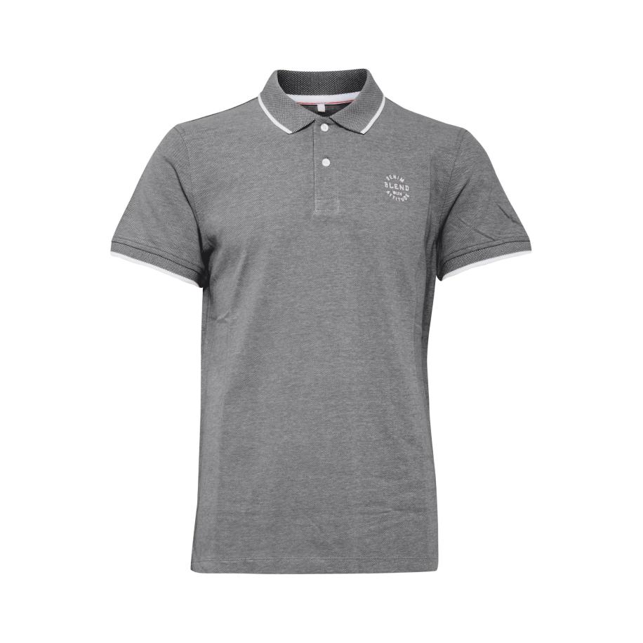 Blend BLEND Shirt Nate donkergrijs / offwhite -