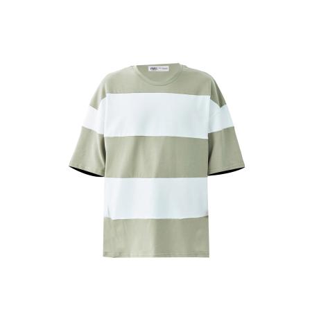 VAMOS CLO Shirt kaki / zwart / wit