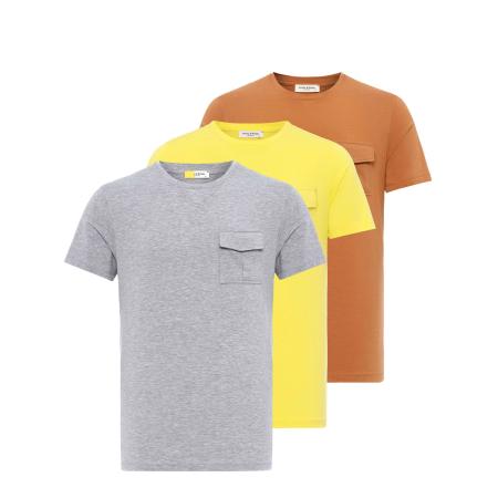 Anou Anou Anou Anou Shirt bruin / geel / grijs gemêleerd