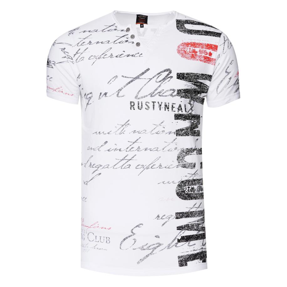 Rusty Neal Rusty Neal Shirt rood / zwart / wit -