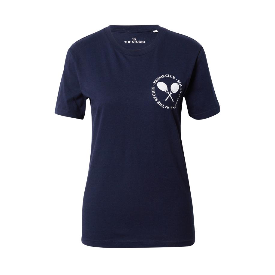 92 The Studio Shirt navy / wit Blauw