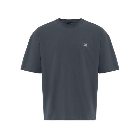 Cool Hill Cool Hill Shirt antraciet / wit