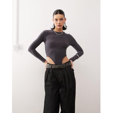 COLLUSION Body met lange mouwen-Grijs