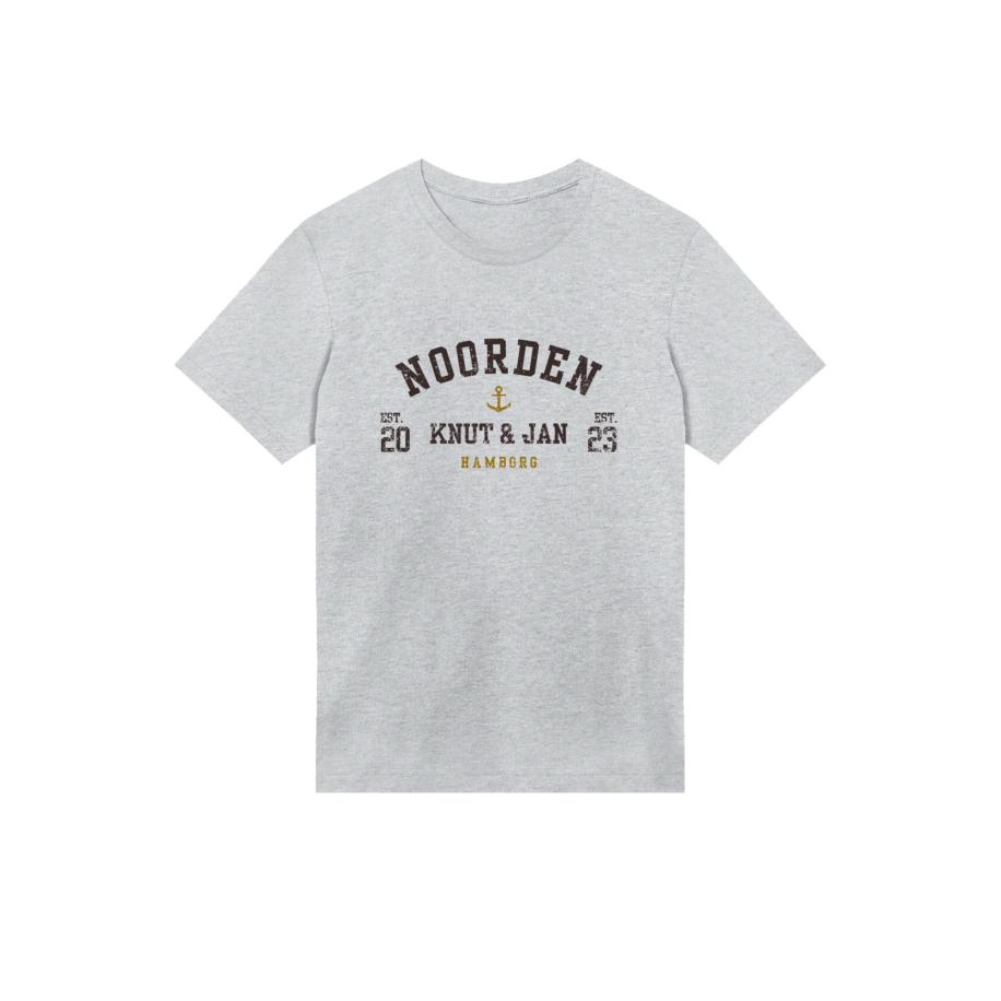 F4NT4STIC F4NT4STIC Shirt Knut & Jan Hamburg Noorden mosterd / grijs gemêleerd / zwart -