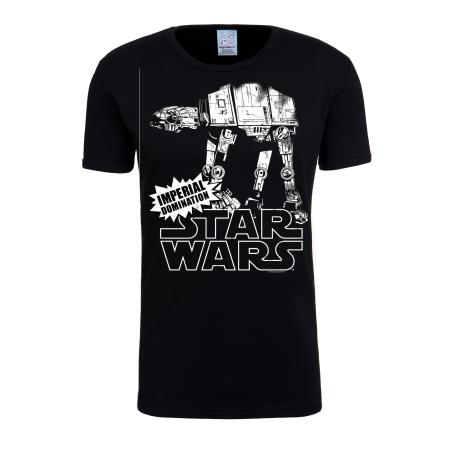 LOGOSHIRT Shirt AT-AT donkergrijs / zwart / wit