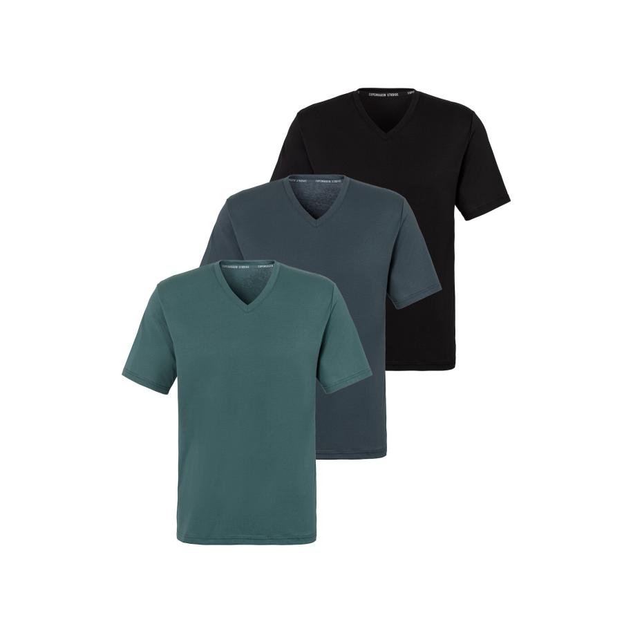 Copenhagen Studios Copenhagen Studios Shirt smoky blue / smaragd / zwart -