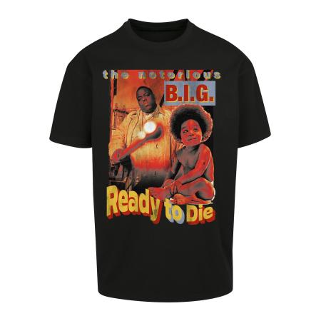 mister tee Mister Tee Shirt Biggie Ready To Die duifblauw / bruin / geel / rood / zwart