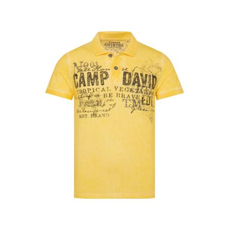 Camp David CAMP DAVID Shirt geel / grijs / zwart