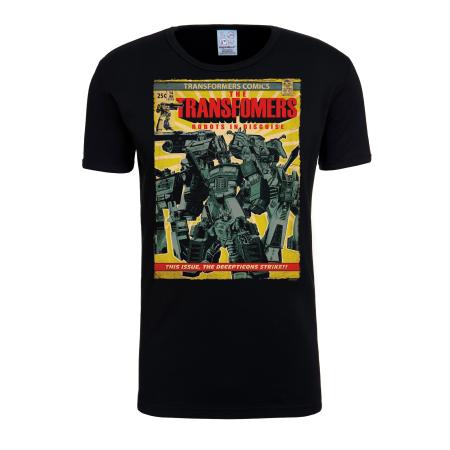 LOGOSHIRT Shirt Transformers - Robots In Disguise zwart