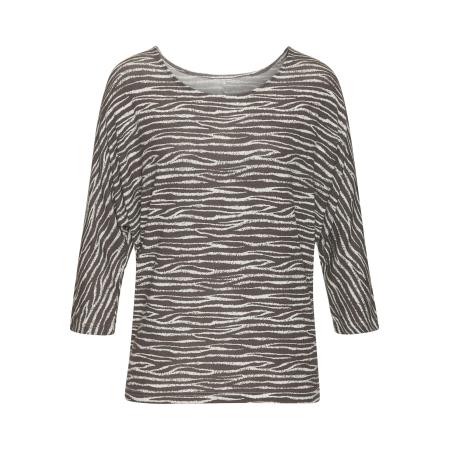 Lascana LASCANA Shirt crème / donkergrijs