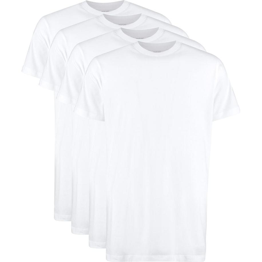 Slater 4-pack T-shirt Extra Lang Wit Wit