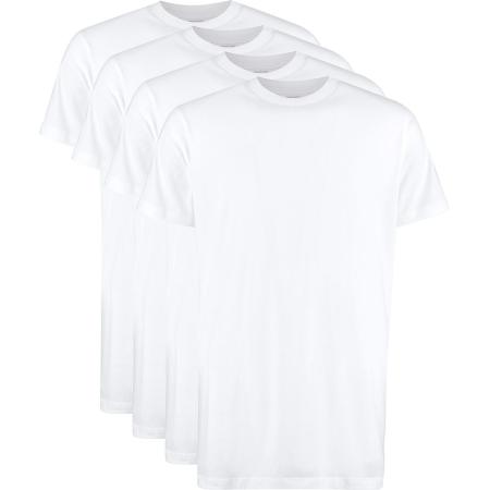 Slater 4-pack T-shirt Extra Lang Wit