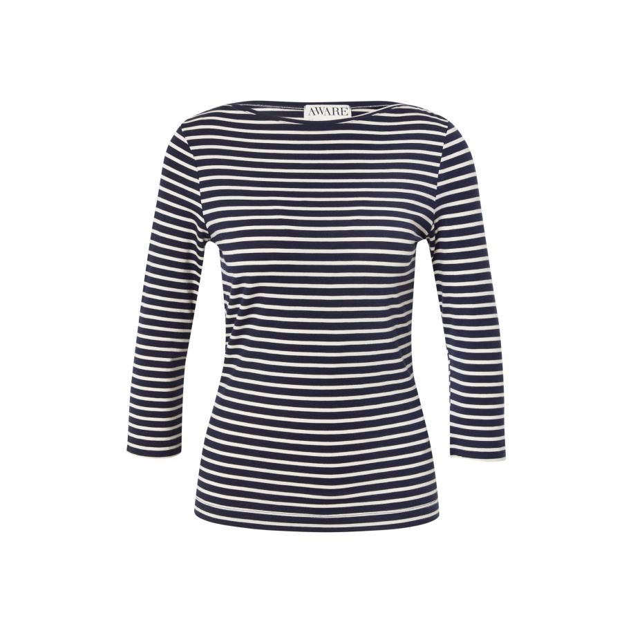 Aware Aware Shirt VMFIONA donkerblauw / wit -