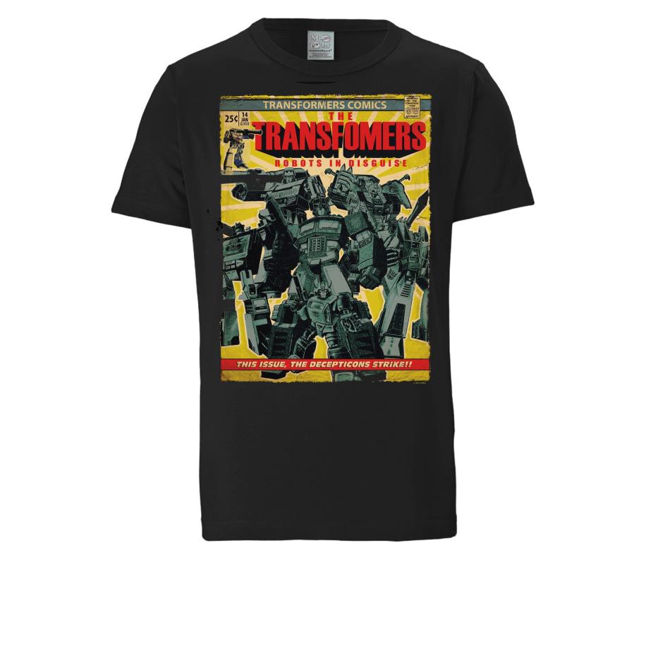 LOGOSHIRT Shirt Transformers - Robots zwart Zwart