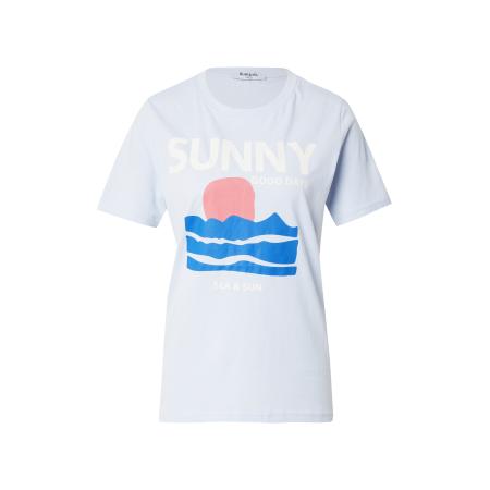 Sublevel Sublevel Shirt blauw / pastelblauw / koraal / wit