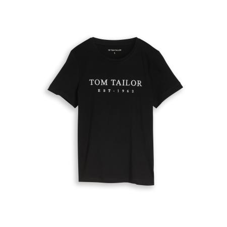 TOM TAILOR Shirt zwart / wit