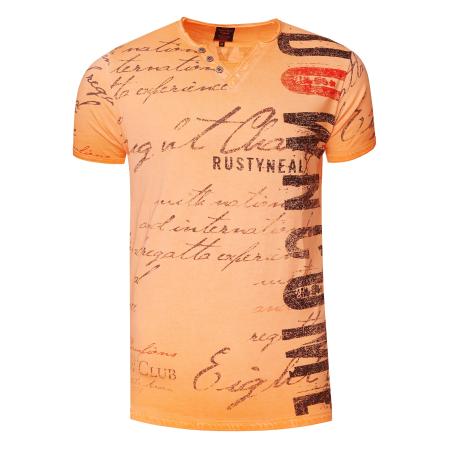 Rusty Neal Rusty Neal Shirt oranje / rood / zwart