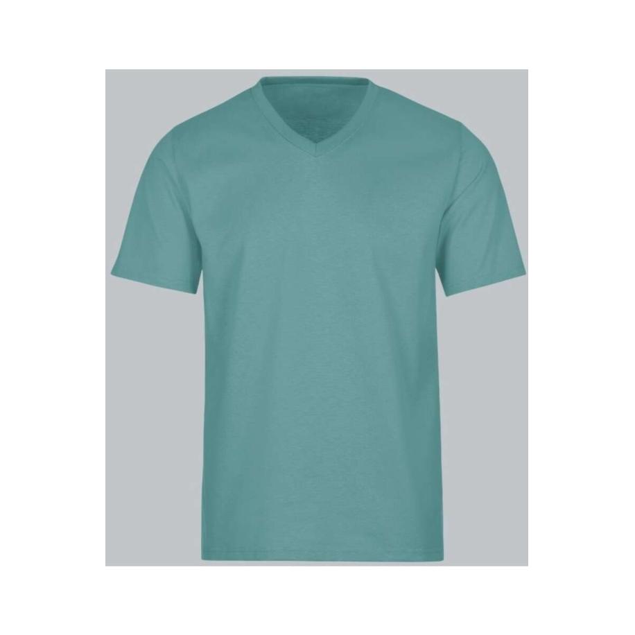 TRIGEMA T-Shirt Henley kraag groen, Effen Groen